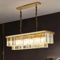 Lustre moderne en cristal doré, hauteur réglable, anti-éblouissement, garantie 3 ans, éclairage pour salon, chambre à coucher, décoration, suspension