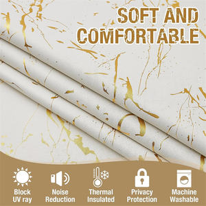 Camera isolata termicamente oscurante Glitter <span class=keywords><strong>Beige</strong></span> <span class=keywords><strong>oro</strong></span> metallizzato marmo 100% <span class=keywords><strong>tende</strong></span> oscuranti per soggiorno camera da letto - Product Image 5