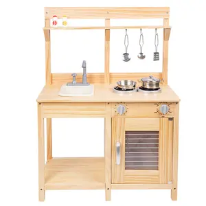 China Wooden Play Kitchen Toddler Play Sets Kids Pretend Kitchen Wood Toy Kitchen