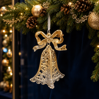 Ornement de Noël suspendu en or, pendentif en plastique en forme de Tour Eiffel, décoration pour vitrine