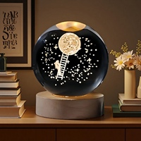 Boules de cristal gravées au laser 3D de 6 cm et 8 cm, vente en gros directe d'usine Small Bridge