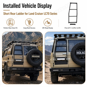 Escalera Trasera Corta para Automóvil, Escalera para Puerta Trasera para <span class=keywords><strong>Toyota</strong></span> <span class=keywords><strong>Land</strong></span> <span class=keywords><strong>Cruiser</strong></span> Serie LC70 LC71 LC76 LC78 - Product Image 5