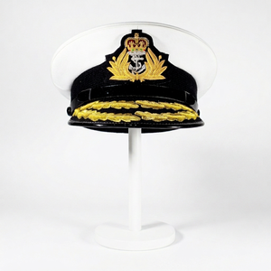 Gorra de Visera SIHAWK OEM para Hombre, Bordado Dorado de Almirante/Capitán, Algodón/PVC/Lana, Venta al Por Mayor, Fabricada en Pakistán - Product Image 1