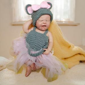 Poupée réaliste OtardDolls, poupée reborn de 45 cm en silicone, jouet réaliste, figurine de fille pleureuse à tête chauve - Product Image 1