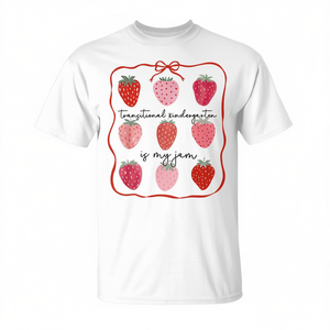 Camiseta para profesores de jardín de infantes Transicional Kindergarten Is My Jam Strawberry Tk - Product Image 2