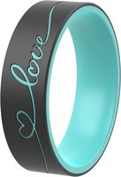 Bague en silicone personnalisée pour elle - Bague d'anniversaire bicolore gravée au laser, bague de fiançailles ou de promesse en caoutchouc pour femme, OEM disponible