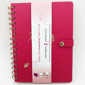 Agenda de cuero Pu rojo personalizable 2026 planificador diario espiral A5 cuaderno de tapa dura - Product Image 5