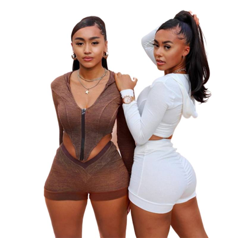 Новые женские Нерегулярные с длинным рукавом Кардиган с застежкой-молнией толстовка с капюшоном Топ повседневные шорты Спортивная Йога Фитнес Одежда