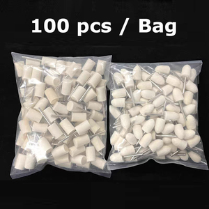 100 pièces/sac Pointes montées en feutre de laine 4-20 mm avec tige de 3 mm pour <span class=keywords><strong>polissage</strong></span> fin miroir du métal, de la pierre, du verre et du <span class=keywords><strong>plastique</strong></span> - Product Image 2