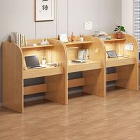 Bureau d'étude moderne et simple pour étudiants, individuel ou partagé, avec cloison immersive pour bibliothèque