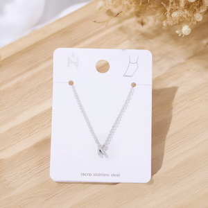 Cavigliera in acciaio inossidabile con lettera K per donna, accessorio di moda. - Product Image 3