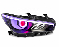 Phares LED RGB en gros d'usine pour Infiniti Q50, ensemble de phares avant personnalisés en forme de lune avec effet œil de démon