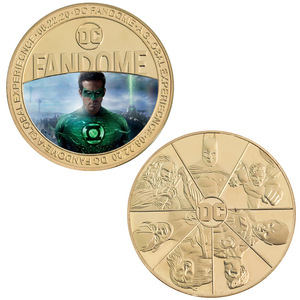 Monedas Conmemorativas <span class=keywords><strong>de</strong></span> los 7 Héroes <span class=keywords><strong>de</strong></span> <span class=keywords><strong>DC</strong></span>, Batman, Green Lantern, Personajes <span class=keywords><strong>de</strong></span> Marvel, Monedas <span class=keywords><strong>de</strong></span> Oro, Regalos Coleccionables, Venta al Por Mayor - Product Image 6