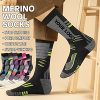 Chaussettes en laine mérinos sur mesure Chaussettes chaudes et épaisses en laine Chaussettes de sport de plein air pour la randonnée