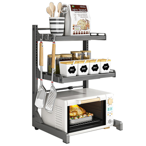 Organisateur de micro-ondes pour <span class=keywords><strong>mini</strong></span>-réfrigérateur à 3 niveaux, <span class=keywords><strong>étagère</strong></span> multifonctionnelle pour <span class=keywords><strong>four</strong></span> à micro-ondes, <span class=keywords><strong>étagère</strong></span> de cuisine, support de comptoir - Product Image 6