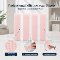 Feuilles de traitement des cicatrices en silicone |   Hypoallergénique, auto-adhésif, certifié ISO13485, classe 4, 15 cm, pour brûlures, césarienne, post-chirurgie