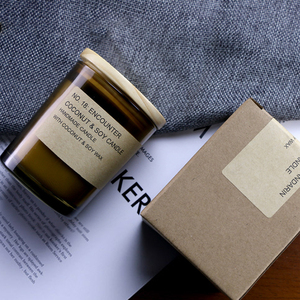 Vela Aromática <span class=keywords><strong>de</strong></span> Lujo en Frasco <span class=keywords><strong>de</strong></span> Vidrio Ámbar, Cera <span class=keywords><strong>de</strong></span> Soya Ecológica, Fragancia sin Humo - Product Image 2