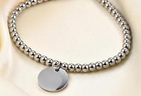 Bracelet minimaliste en acier inoxydable avec perles, plaqué or 18 carats, plaqué argent, bracelet rond classique unisexe, bijoux d'anniversaire
