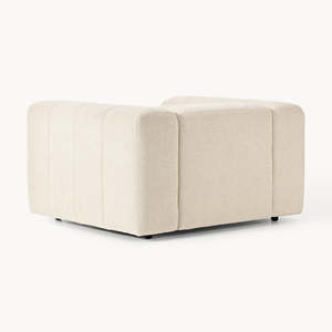 Fauteuil individuel moderne et minimaliste en bouclette avec revêtement doux et agréable pour la peau, canapé de détente pour salon et usage domestique - Product Image 6