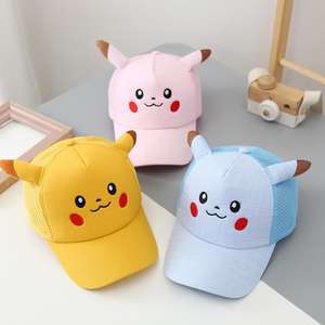 Venta al por mayor Niños Pika Chu Sombrero Personalizado Stock Barato Anime Japonés Pokemoned Cap para 2-6 años de edad - Product Image 2
