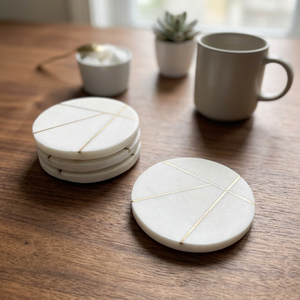Handcrafted <b>Marble</b> <b>Coasters</b> Smooth Finishing Natural Stone <b>Coasters</b> Set Kitchen Interior Latest Design Mats Pads Dining Drink - Product Image 1