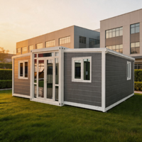 Maison conteneur extensible de 40 pieds, résistante aux ouragans côtiers, hautement résistante au vent, villa de luxe préfabriquée, maison mobile pour hôtel