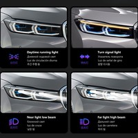 Faros Delanteros LED Resistentes de 6000K para BMW Serie 7 G11 G12 2016-2018, 12V, Carcasa Protectora de ABS, Fácil Instalación Enchufable