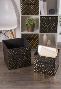 Panier de rangement en tissu pliable en cube non tissé, rangement d'espace de chambre à coucher, rangement de jouets pour enfants, rangement de livres, organisateur - Product Image 6