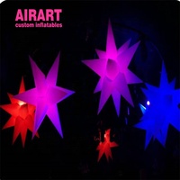 Décorations de fête LED allumant des étoiles gonflables pour les affichages intérieurs