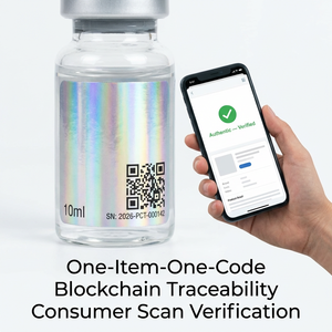 Étiquettes holographiques professionnelles haute sécurité pour flacons de peptides avec technologie VOID anti-effraction - Product Image 3
