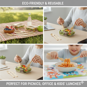 Ensemble <span class=keywords><strong>de</strong></span> couverts en bambou écologique, logo personnalisé OEM, compostable, durable, jetable, respectueux <span class=keywords><strong>de</strong></span> l'environnement - Product Image 6