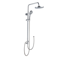 SANIPRO haute qualité montage mural 304 acier inoxydable bain douche robinets Simple double fonction colonne de douche ensemble pour salle de bain