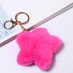 Vente en <span class=keywords><strong>gros</strong></span> de porte-clés en peluche en forme de cœur, multicolore, imprimé léopard, cadeau promotionnel, boule de cœur, <span class=keywords><strong>pompon</strong></span> en fourrure, porte-clés - Product Image 4