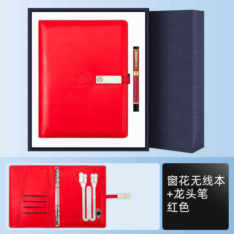 ปากกาหัวมังกรไร้สายสำหรับโน้ตบุ๊ก ทรงหน้าต่าง - สีแดง