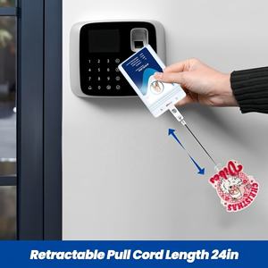 Bobine d'insigne de Noël du Père Noël drôle rétractable cadeaux d'infirmière mignonne vacances <span class=keywords><strong>porte</strong></span>-<span class=keywords><strong>badge</strong></span> d'identification de Noël avec pince crocodile - Product Image 6