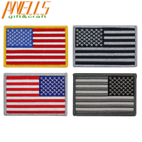 Patch Bordir Kustom Ramah Lingkungan Bendera USA Alfabet Hati Bordir Patch Taktis Tempel Setrika Armband Patch Kain Lencana Topi