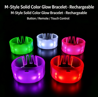 Bracelet LED Lumineux Rechargeable en Plastique en Forme de Main, 15 Couleurs, Coque Solide, Portable, Durable, pour Intérieur/Extérieur, Concerts et Fêtes