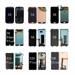 Grosir Kombo untuk Samsung Galaxy S3 S4 S5 S6 Edge Plus S7 Edge S8 S9 S10 S20 Plus S20 Layar Tampilan LCD Ultra