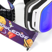 Lunettes de neige avec système magnétique, forme cylindrique, sangle réglable, protection UV, compatibles avec les casques, pour le cyclisme en extérieur, taille moyenne