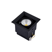 Plafonnier LED encastré à grille à double tête, dimmable, COB, spot encastré à grille, 7W 10W 20W 30W, LED encastré à grille