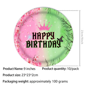 Dibujos animados mágicos decoraciones para fiesta de cumpleaños mantel tirar bandera plato pastel insertar escape globo <span class=keywords><strong>mala</strong></span> <span class=keywords><strong>bruja</strong></span> decorativa - Product Image 4