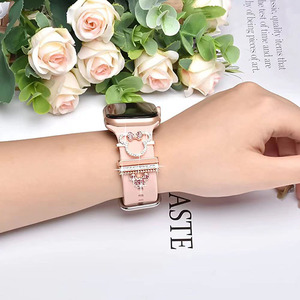 Dijes Decorativos de Anillo en Metal para Correa de <span class=keywords><strong>Apple</strong></span> <span class=keywords><strong>Watch</strong></span>, Accesorios de Lujo para <span class=keywords><strong>Mujer</strong></span> - Product Image 5