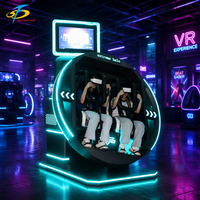 Simulateur de montagnes russes à deux places avec rotation à 360 degrés, réalité virtuelle intérieure/extérieure, pour utilisation dans les centres commerciaux