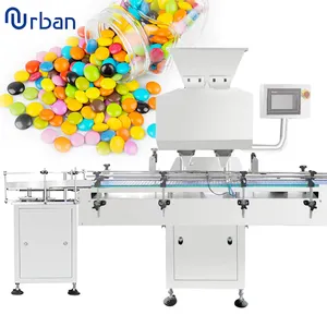 CE 16 Lane Totalmente Automático Gummy Candy Soft Sweets Mastigar Gum Nut Electronic Counting Line