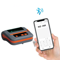 Printer Label Thermal Mobile Nirkabel USB 4 Inci 110mm, Printer Resi Thermal Portabel Bluetooth Wifi