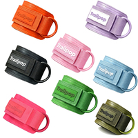 Sangles de cheville rembourrées Trailpop avec logo personnalisé, réglables, pour entraînement, gym, fitness, accessoires pour machines à câbles