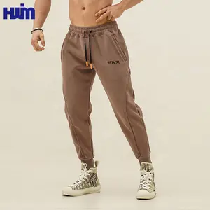 Groothandel Custom Hoge Kwaliteit Actieve Kleding Slim Fit Sport Outfit Onzichtbare Rits Joggingbroek Gym Fitness Jogger Voor Mannen