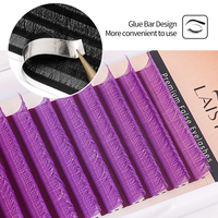 Extensiones de Pestañas Preformadas en Forma de YY, Color Morado Brillante, para Influencers, Festivales, Fiestas, Suministros de Maquillaje de Pestañas