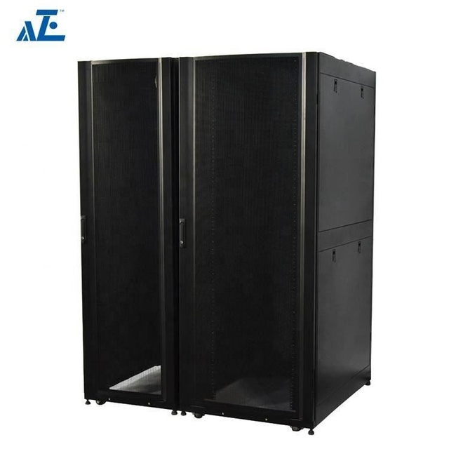 High Quality AZE Brand 42U Server Colocation Rack Enclosure 2 Secure Compartments IP20 Rated SPCC Steel Construction ANSI/EIA