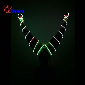 Chapeau à cornes de diable lumineux à LED, fil EL lumineux, accessoire de tête pour fête rave, performance scénique, costume de cosplay - Product Image 2